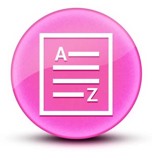 A-Z(list page icon) eyeball glossy elegant pink round button abstract illustration