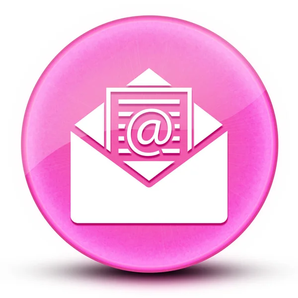 Newsletter Email Oční Bulva Lesklé Elegantní Růžové Tlačítko Abstraktní Ilustrace — Stock fotografie
