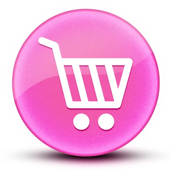Shopping Cart Eye Błyszczący Elegancki Różowy Okrągły Przycisk Abstrakcyjny Ilustracja — Zdjęcie stockowe