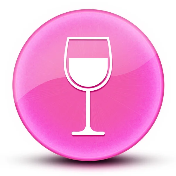 ワイングラス眼球光沢のあるエレガントなピンクの丸ボタン抽象的なイラスト — ストック写真