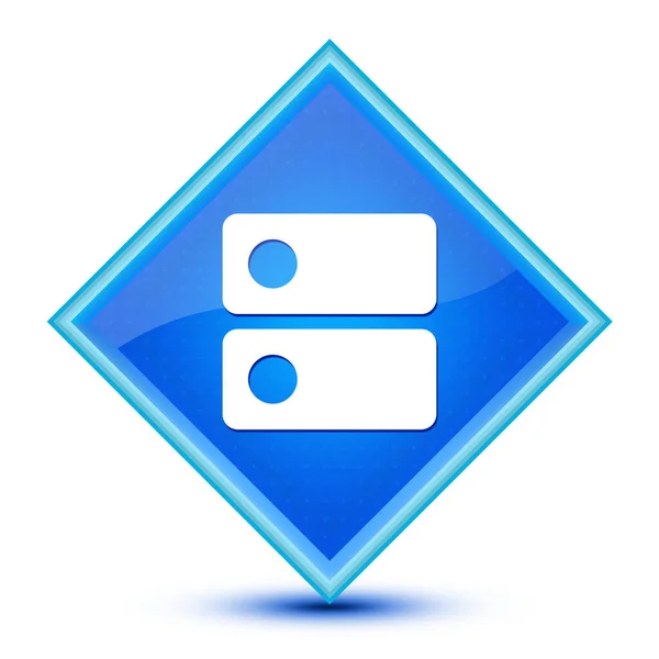 Иконка Dns Изолированная Специальной Синей Кнопке Алмазом — стоковое фото