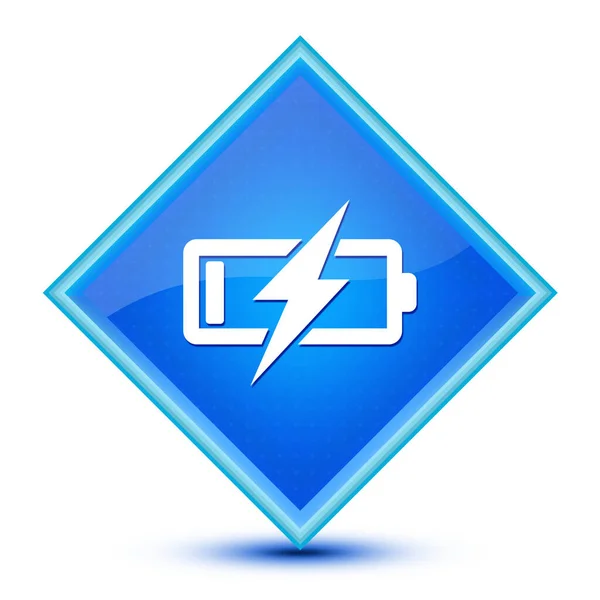 Battery Charging Icon Isolated Special Blue Diamond Button Illustration — Stock Photo, Image