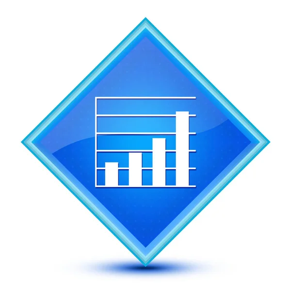 Піктограма Аналізу Ізольована Спеціальній Ілюстрації Синьої Діамантової Кнопки — стокове фото