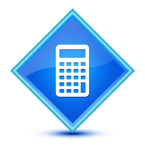 Calculator Pictogram Geïsoleerd Speciale Blauwe Diamant Knop Abstracte Illustratie — Stockfoto