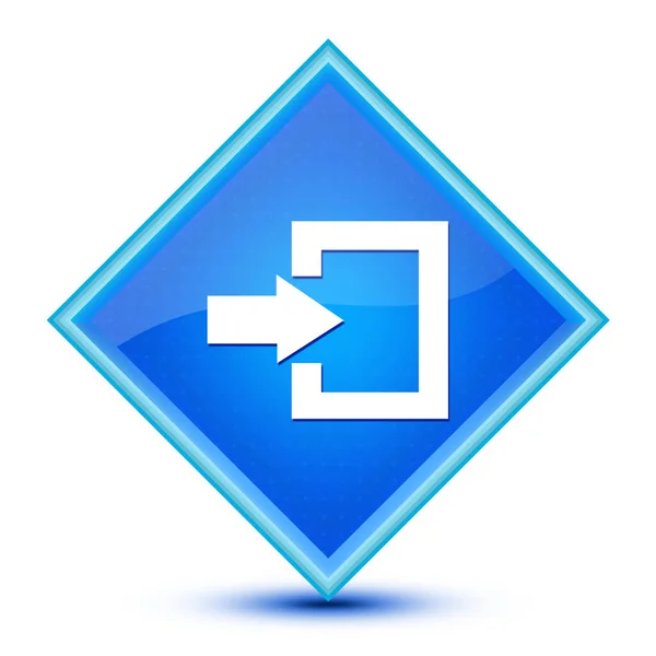 Σύνδεση Εικονίδιο Απομονώνονται Ειδικό Μπλε Διαμάντι Κουμπί Αφηρημένη Εικόνα — Φωτογραφία Αρχείου