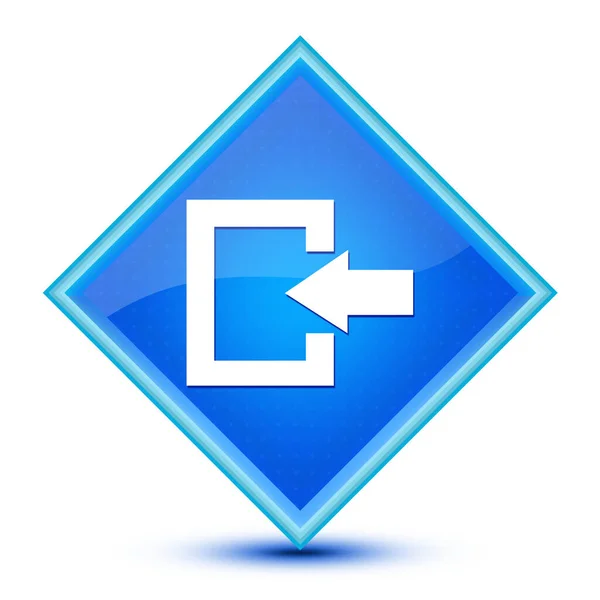 Ikona Wylogowania Izolowane Specjalny Niebieski Diament Przycisk Abstrakcyjny Ilustracja — Zdjęcie stockowe