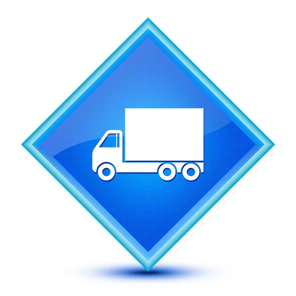 Lkw Symbol Isoliert Auf Speziellen Blauen Diamanten Knopf Abstrakte Illustration — Stockfoto