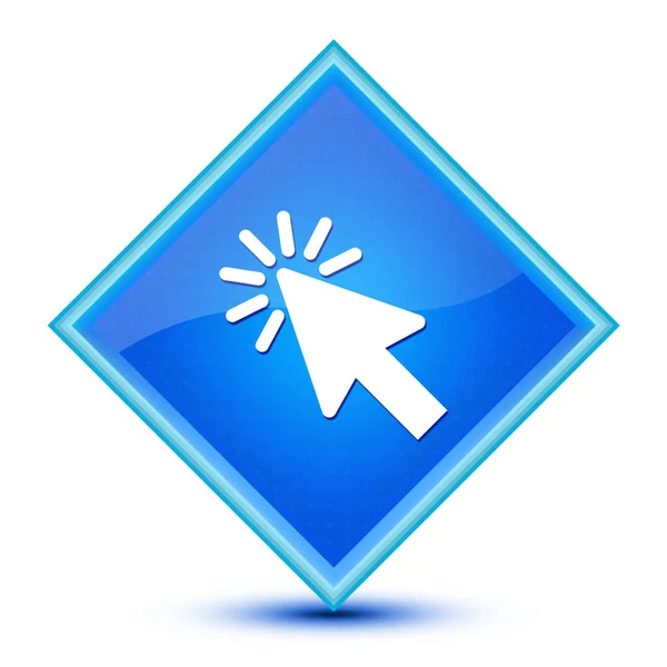 Ikona Kursora Izolowane Specjalny Niebieski Diament Przycisk Abstrakcyjny Ilustracja — Zdjęcie stockowe