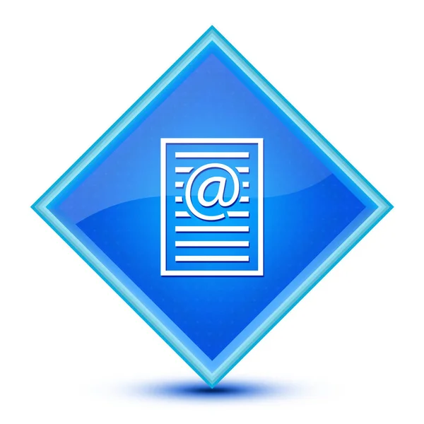 Εικονίδιο Σελίδας Διεύθυνσης Ηλεκτρονικού Ταχυδρομείου Που Απομονώνεται Ειδικό Μπλε Κουμπί — Φωτογραφία Αρχείου