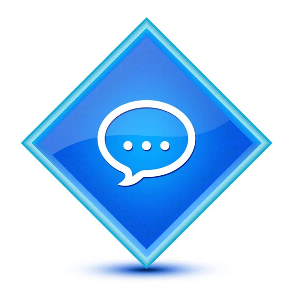 Talk Icon Isolated Special Blue Diamond Button Abstract Illustration — Stock Photo, Image