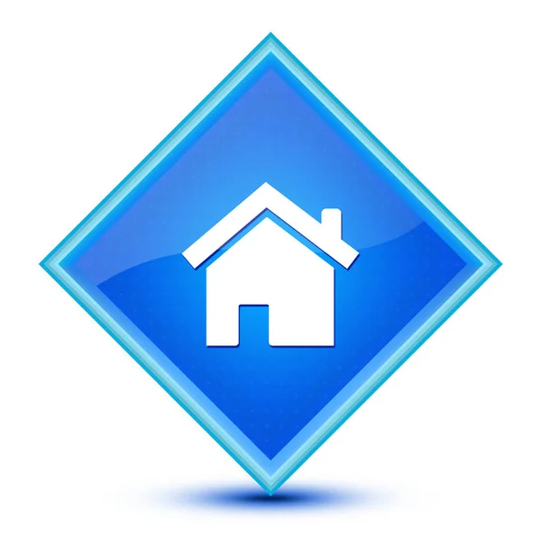 Домашняя Иконка Специальной Синей Алмазной Кнопке — стоковое фото