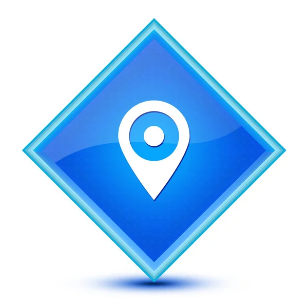 Location Pin Icon Isolated Special Blue Diamond Button Abstract Illustration — Stock Photo, Image