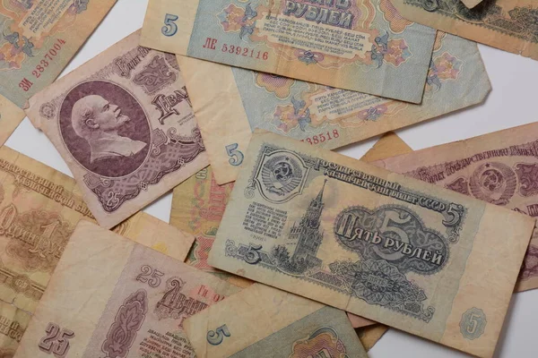 Sowjetische Rubel Banknoten Ehemalige Währung Der Sowjetunion 1961 — Stockfoto