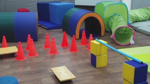 Sala Integración Sensorial Centro Rehabilitación Infantil — Vídeo de stock