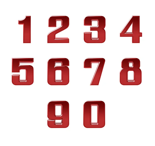 Nummer från 0 till 9 — Stockfoto