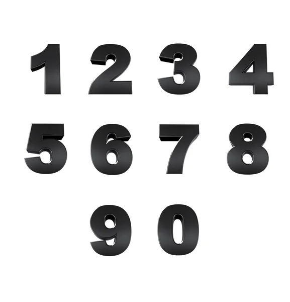 Number from 0 to 9 — Stock Photo, Image