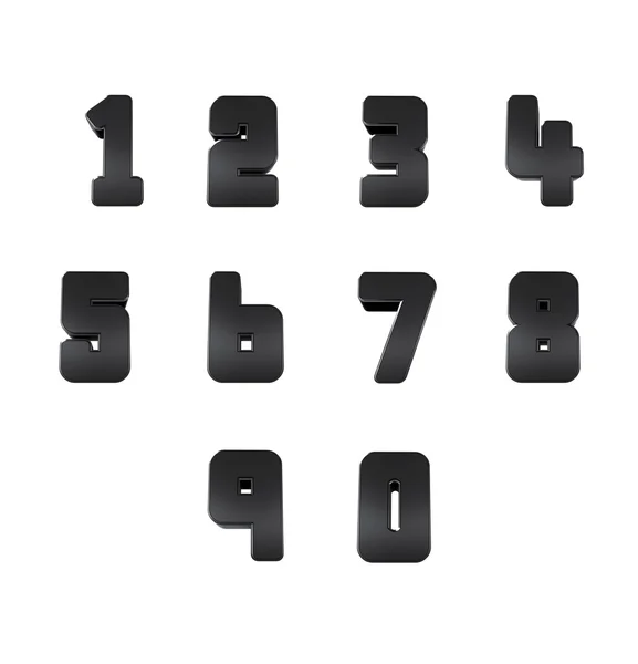 Number from 0 to 9 — Stock Photo, Image