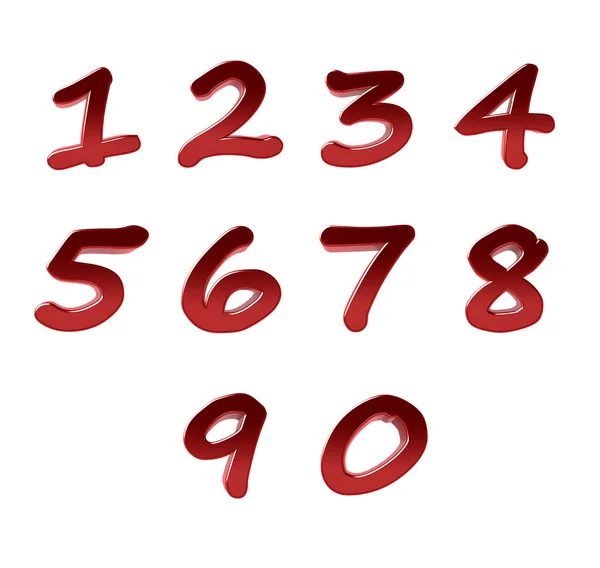 Number from 0 to 9 Stock Picture