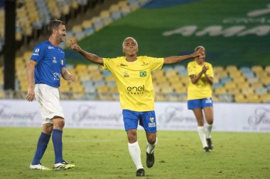 Rio de Janeiro, Rio de Janeiro, Brezilya - 10 Ekim 2025. Maracana Stadyumu 'ndaki Brasil x Italia yardım maçı..                