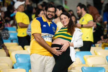 Rio de Janeiro, Rio de Janeiro, Brezilya - 10 Ekim 2025. Maracana Stadyumu 'ndaki Brasil x Italia yardım maçı..                