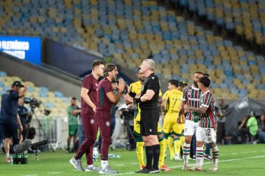 Rio de Janeiro, Rio de Janeiro, Brezilya - Kasım 06, 2025. Fluminense x Mirassol maracana stadyumunda.             