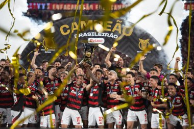 Rio de Janeiro (RJ) - 3 Aralık 2025: FLAMENGO X CEARA - Flamengo x Ceara, Maracana Stadyumu. Flamengo Brezilya Şampiyonu 2025.              