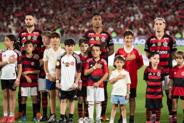 Rio de Janeiro (RJ) - 3 Aralık 2025: FLAMENGO X CEARA - Flamengo x Ceara, Maracana Stadyumu. Flamengo Brezilya Şampiyonu 2025.              