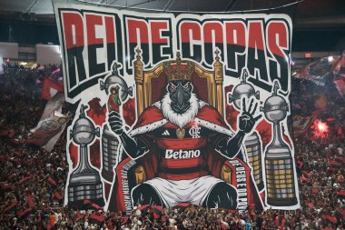 Rio de Janeiro (RJ) - 3 Aralık 2025: FLAMENGO X CEARA - Flamengo x Ceara, Maracana Stadyumu. Flamengo Brezilya Şampiyonu 2025.              