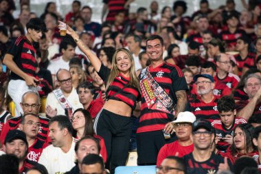 Rio de Janeiro (RJ) - 3 Aralık 2025: FLAMENGO X CEARA - Flamengo x Ceara, Maracana Stadyumu. Flamengo Brezilya Şampiyonu 2025.                