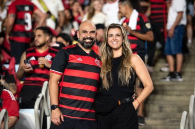 Rio de Janeiro (RJ) - 3 Aralık 2025: FLAMENGO X CEARA - Flamengo x Ceara, Maracana Stadyumu. Flamengo Brezilya Şampiyonu 2025.                