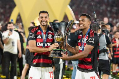 Rio de Janeiro (RJ) - 3 Aralık 2025: FLAMENGO X CEARA - Flamengo x Ceara, Maracana Stadyumu. Flamengo Brezilya Şampiyonu 2025.                