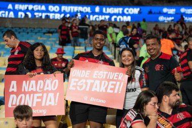 Rio de Janeiro (RJ) - 3 Aralık 2025: FLAMENGO X CEARA - Flamengo x Ceara, Maracana Stadyumu. Flamengo Brezilya Şampiyonu 2025.                
