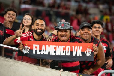 Rio de Janeiro (RJ) - 3 Aralık 2025: FLAMENGO X CEARA - Flamengo x Ceara, Maracana Stadyumu. Flamengo Brezilya Şampiyonu 2025.                
