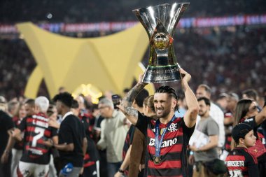 Rio de Janeiro (RJ) - 3 Aralık 2025: FLAMENGO X CEARA - Flamengo x Ceara, Maracana Stadyumu. Flamengo Brezilya Şampiyonu 2025.                