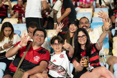 Rio de Janeiro (RJ) - 3 Aralık 2025: FLAMENGO X CEARA - Flamengo x Ceara, Maracana Stadyumu. Flamengo Brezilya Şampiyonu 2025.              