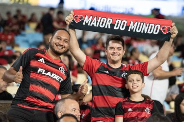 Rio de Janeiro (RJ) - 3 Aralık 2025: FLAMENGO X CEARA - Flamengo x Ceara, Maracana Stadyumu. Flamengo Brezilya Şampiyonu 2025.                