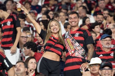 Rio de Janeiro (RJ) - 3 Aralık 2025: FLAMENGO X CEARA - Flamengo x Ceara, Maracana Stadyumu. Flamengo Brezilya Şampiyonu 2025.                