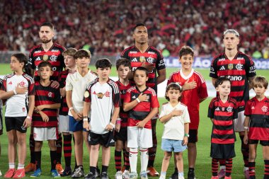 Rio de Janeiro (RJ) - 3 Aralık 2025: FLAMENGO X CEARA - Flamengo x Ceara, Maracana Stadyumu. Flamengo Brezilya Şampiyonu 2025.                