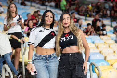 Rio de Janeiro, Rio de Janeiro, Brezilya - 21 Ocak. Flamengo x Vasco maracana stadyumunda. Carioca Şampiyonası.