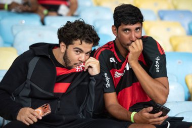 Rio de Janeiro, Rio de Janeiro, Brezilya - 21 Ocak. Flamengo x Vasco maracana stadyumunda. Carioca Şampiyonası.