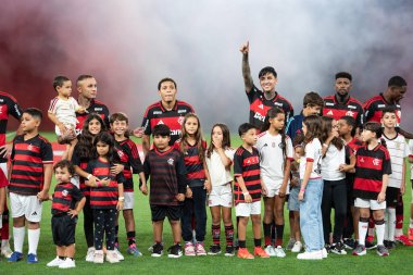 Rio de Janeiro, Rio de Janeiro, Brezilya - 21 Ocak. Flamengo x Vasco maracana stadyumunda. Carioca Şampiyonası.
