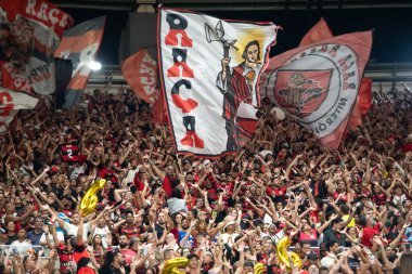 Rio de Janeiro, Rio de Janeiro, Brezilya - 21 Ocak. Flamengo x Vasco maracana stadyumunda. Carioca Şampiyonası.