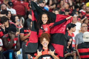 Rio de Janeiro, Rio de Janeiro, Brezilya - 21 Ocak. Flamengo x Vasco maracana stadyumunda. Carioca Şampiyonası.