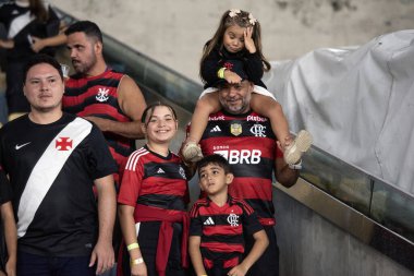 Rio de Janeiro, Rio de Janeiro, Brezilya - 21 Ocak. Flamengo x Vasco maracana stadyumunda. Carioca Şampiyonası.