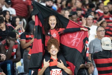 Rio de Janeiro, Rio de Janeiro, Brezilya - 21 Ocak. Flamengo x Vasco maracana stadyumunda. Carioca Şampiyonası.