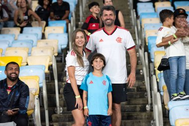 Rio de Janeiro, Rio de Janeiro, Brezilya - 21 Ocak. Flamengo x Vasco maracana stadyumunda. Carioca Şampiyonası.