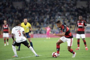 Rio de Janeiro, Rio de Janeiro, Brezilya - 21 Ocak. Flamengo x Vasco maracana stadyumunda. Carioca Şampiyonası.