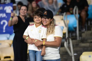 Rio de Janeiro, Rio de Janeiro, Brezilya - 21 Ocak. Flamengo x Vasco maracana stadyumunda. Carioca Şampiyonası.