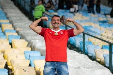 Rio de Janeiro, Rio de Janeiro, Brezilya - 21 Ocak. Flamengo x Vasco maracana stadyumunda. Carioca Şampiyonası.