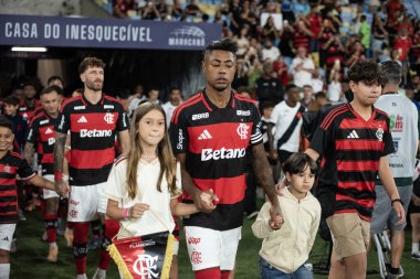 Rio de Janeiro, Rio de Janeiro, Brezilya - 21 Ocak. Flamengo x Vasco maracana stadyumunda. Carioca Şampiyonası.